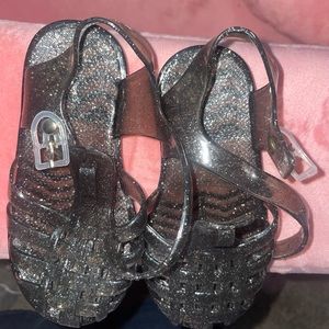 Black toddler jelly shoes